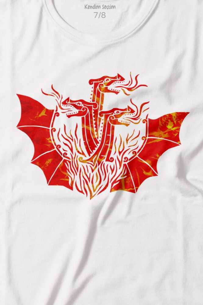 Dragon House Of Targaryen Aegon Ejder Alev Baskılı Çocuk Tişört (1)