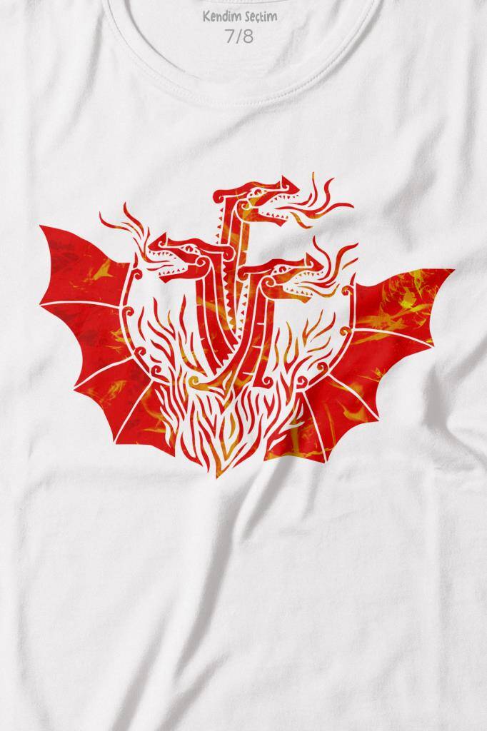 Dragon House Of Targaryen Aegon Ejder Alev Baskılı Çocuk Tişört (1)