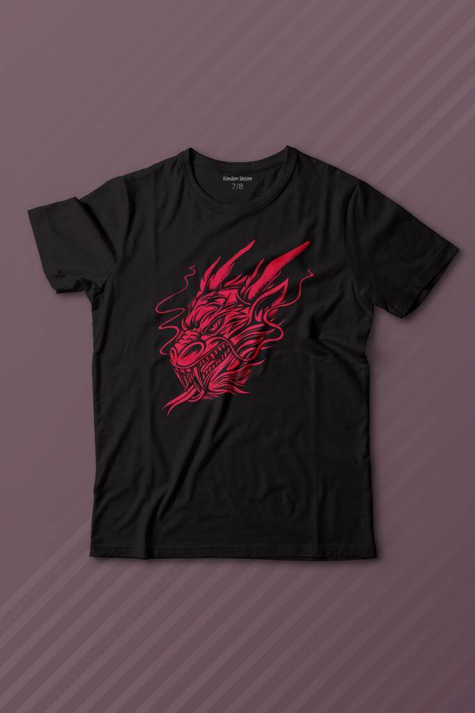 Dragon Japanese Ejder Japon Baskılı Çocuk Tişört