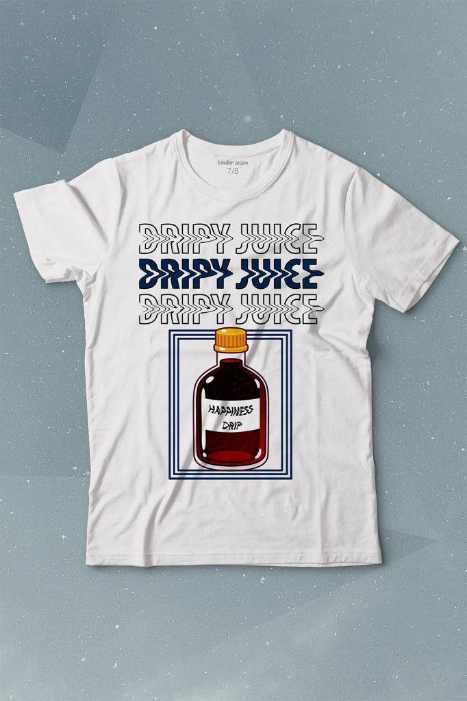 Drippy Juice Esprili Streetwear Baskılı Çocuk Tişört