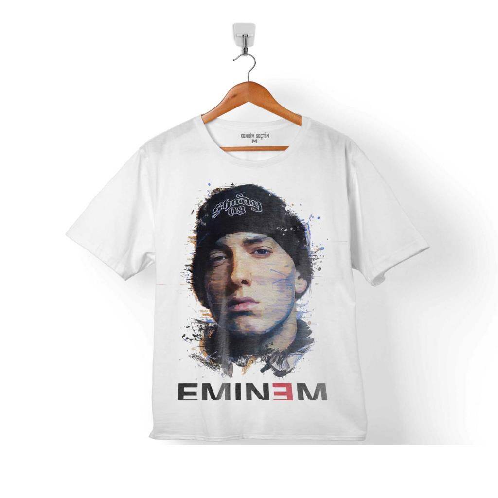 Eminem 8 Mile 8 Eight Sekiz Mil Shady Portre Logo Çocuk Tişört