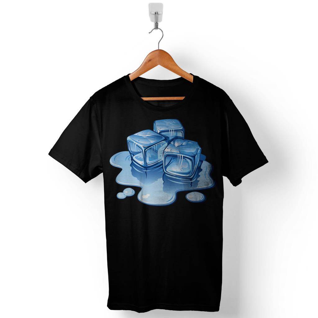 Eriyen Buz Ice Tasarımlı Winter Soğuk Baskılı Tişört Unisex