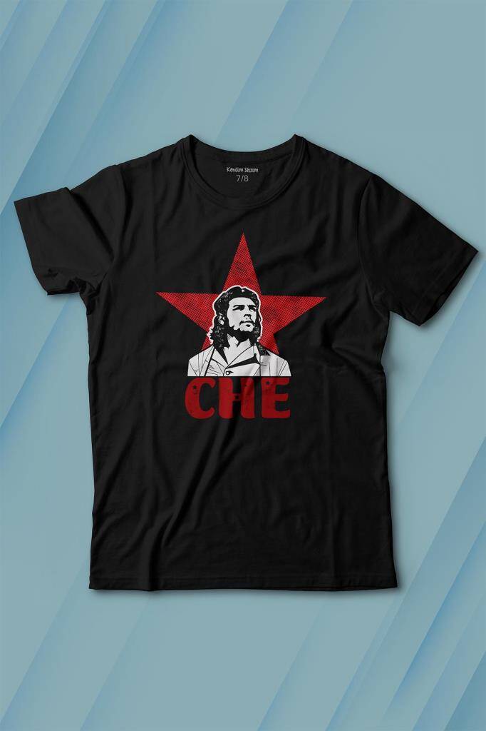 Ernesto Che Guevara Red Star Kırmızı Yıldız Baskılı Çocuk Tişört - 1