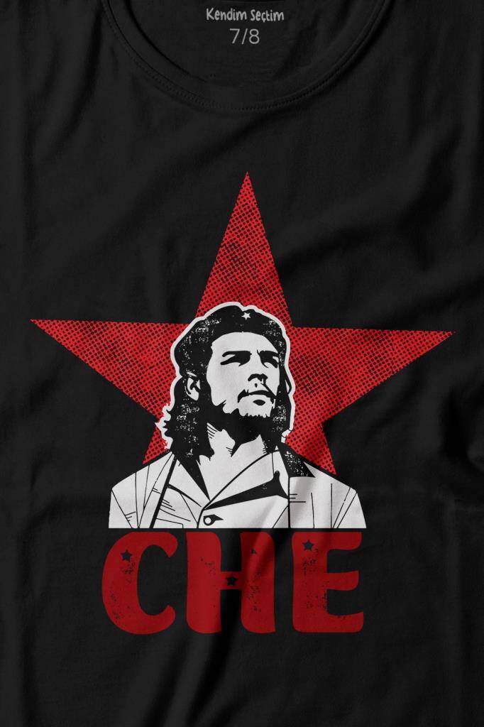 Ernesto Che Guevara Red Star Kırmızı Yıldız Baskılı Çocuk Tişört - 2