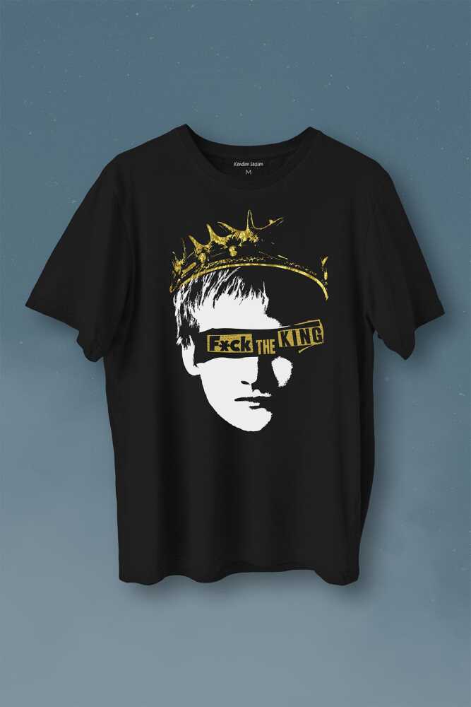 F The King Kral Baskılı Tişört Unisex