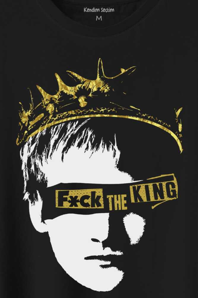 F The King Kral Baskılı Tişört Unisex (1)
