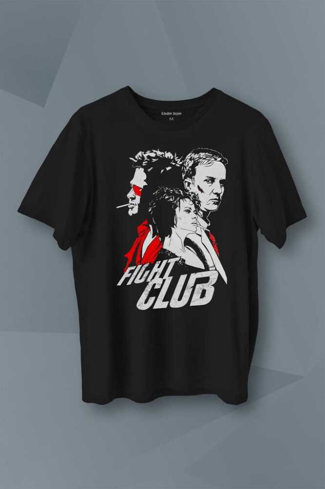 Fight Club Film Marla Tyler Durden Baskılı Siyah Tişört Unisex