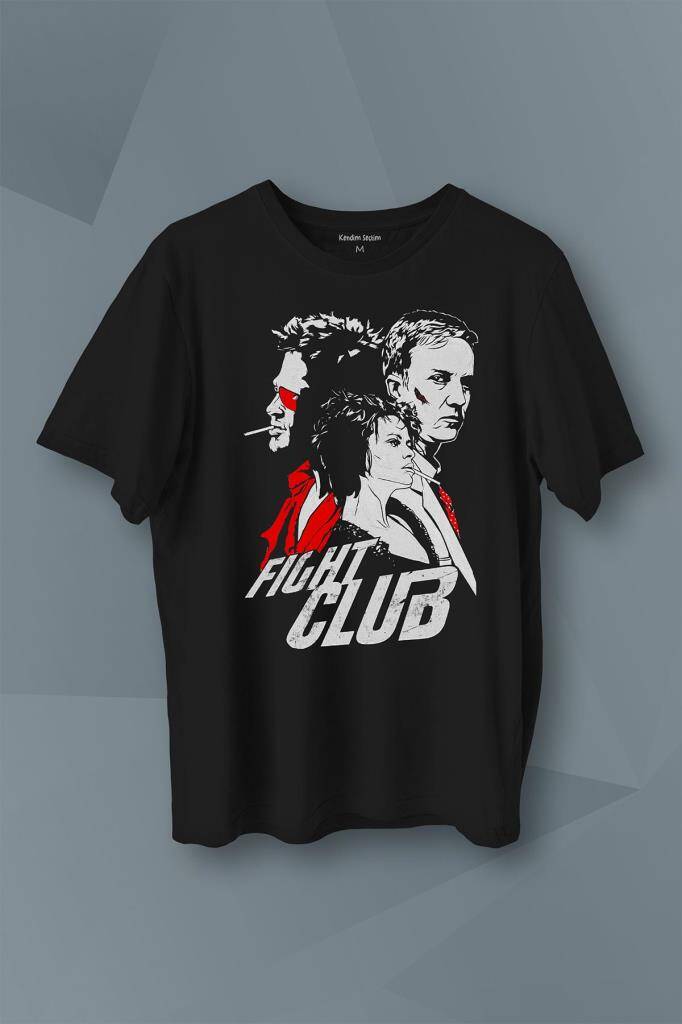 Fight Club Film Marla Tyler Durden Baskılı Siyah Tişört Unisex