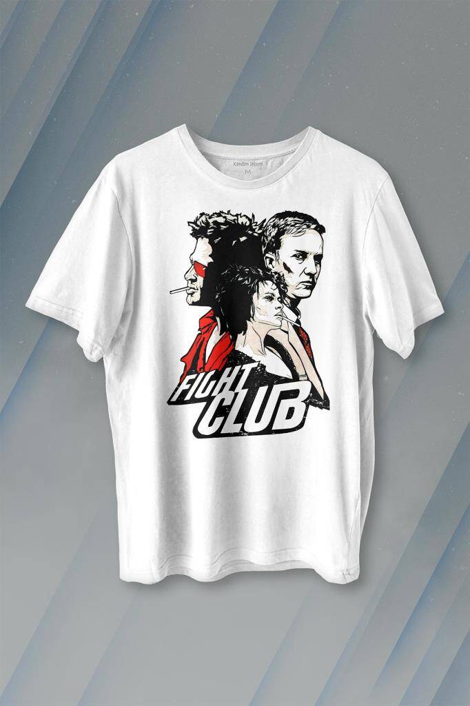 Fight Club Film Marla Tyler Durden Baskılı Beyaz Tişört Unisex