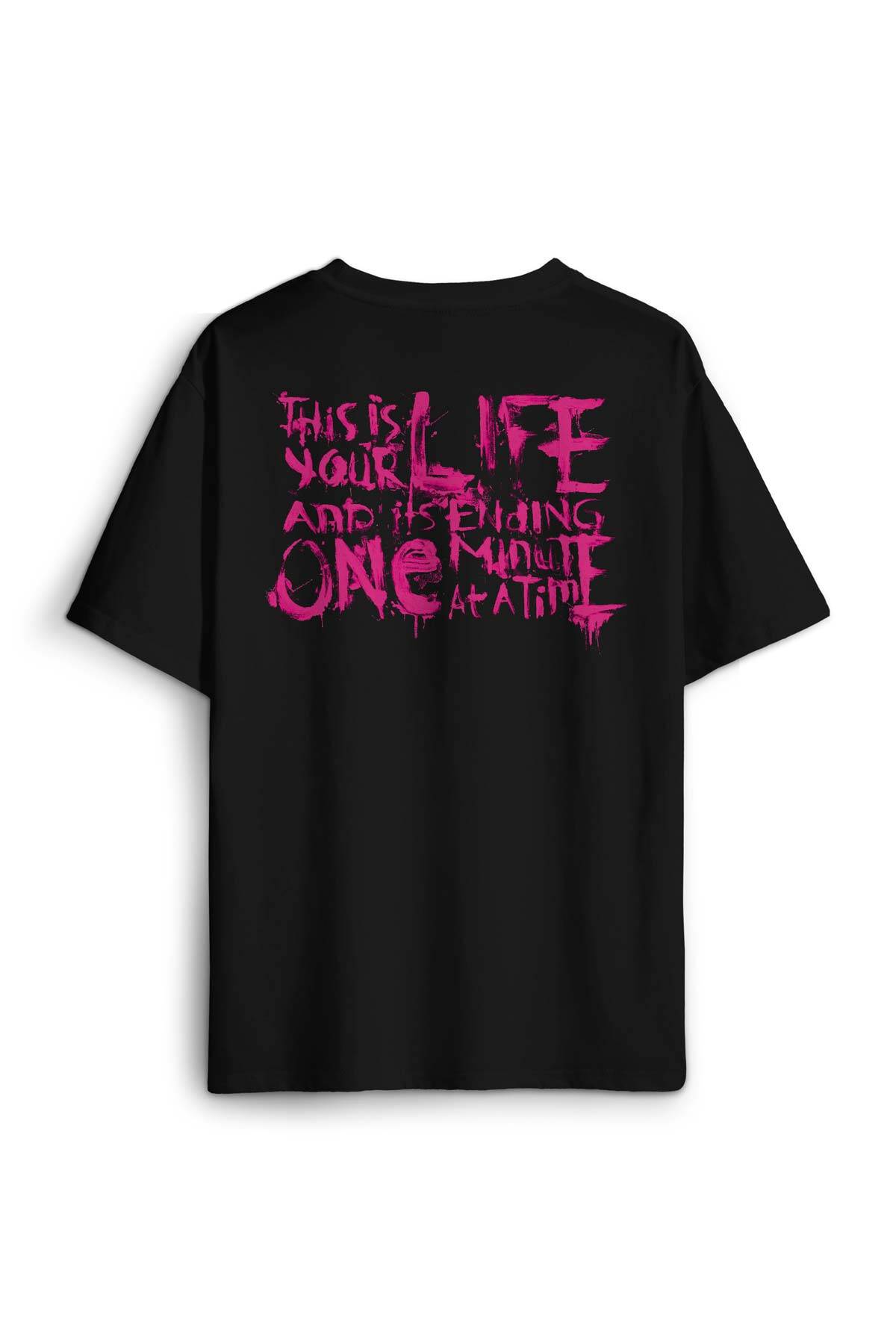 Fight Club This Is Your Life Tyler Dövüş Kulübü Sırt Ön Baskılı Oversize Tişört Unisex (1)