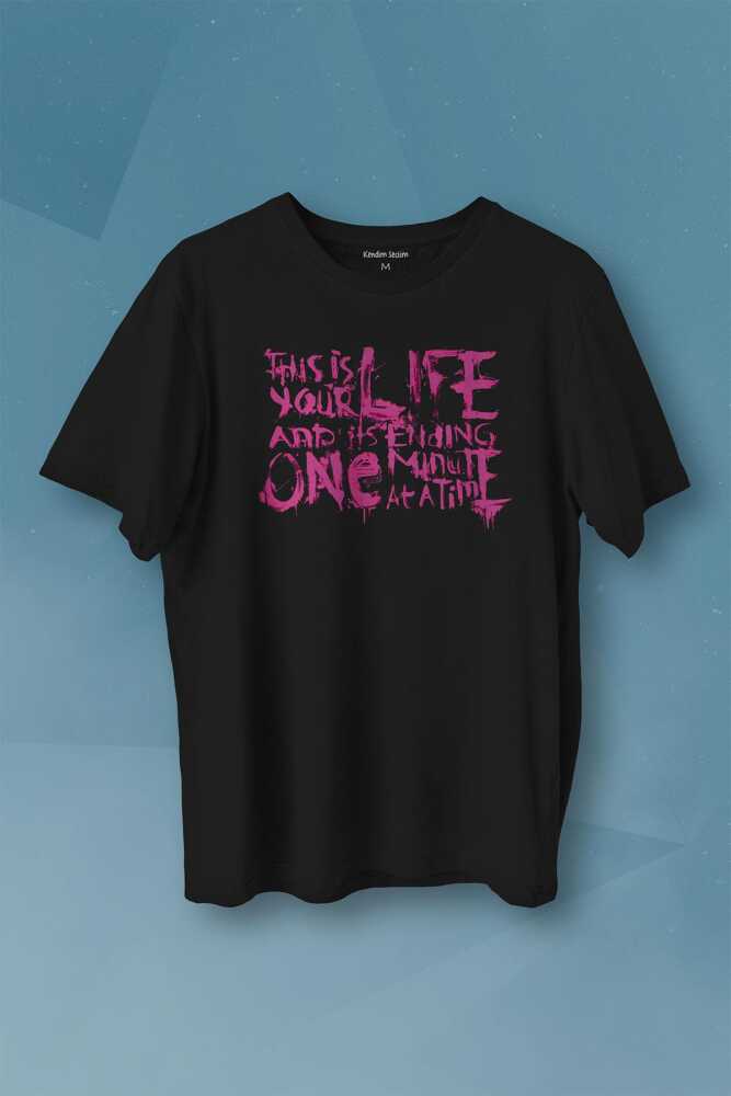 Fight Club This Is Your Life Tyler Durden Dövüş Kulübü Baskılı Siyah Tişört Unisex