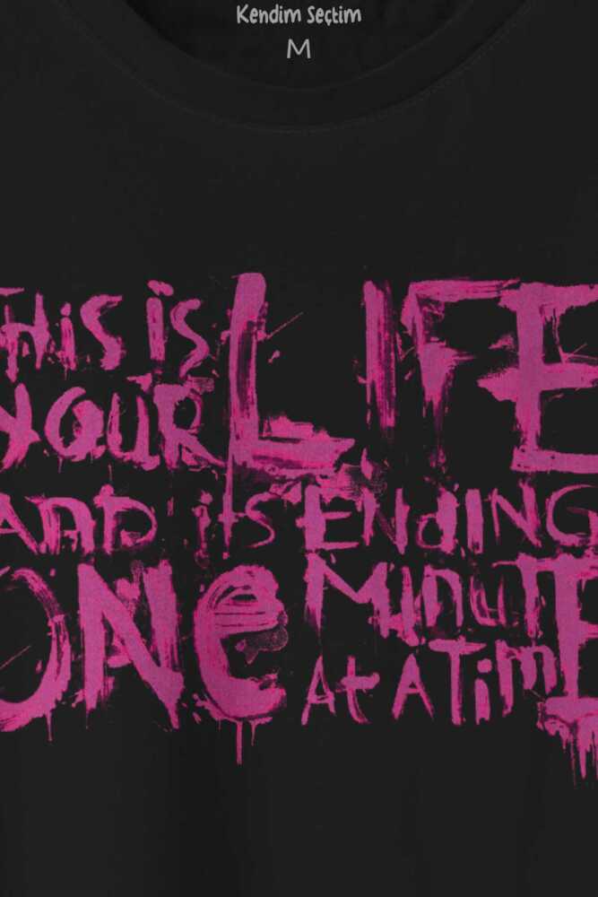 Fight Club This Is Your Life Tyler Durden Dövüş Kulübü Baskılı Siyah Tişört Unisex (1)