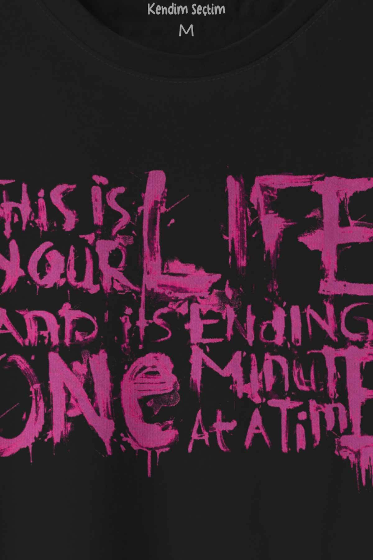 Fight Club This Is Your Life Tyler Durden Dövüş Kulübü Baskılı Siyah Tişört Unisex (1)
