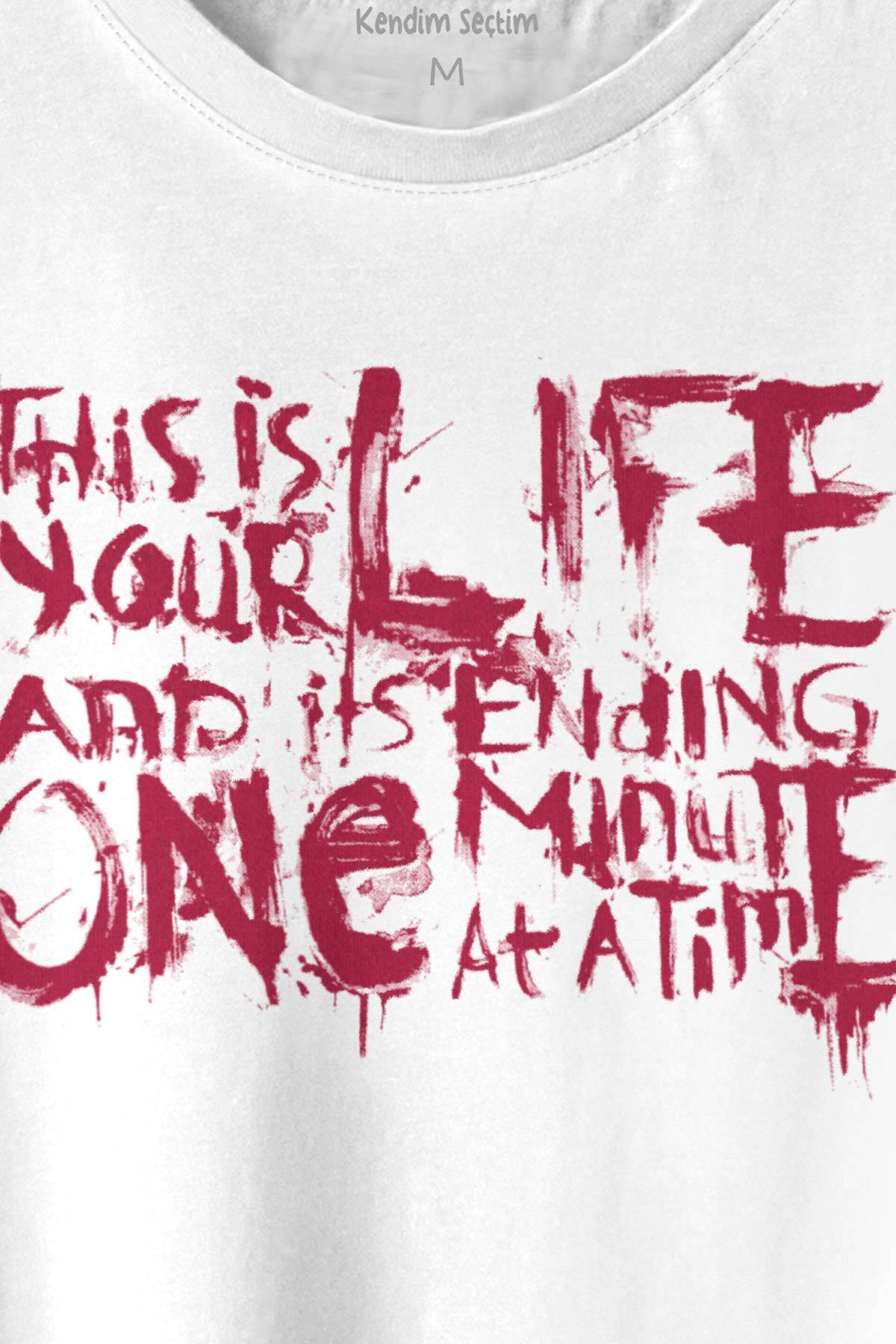 Fight Club This Is Your Life Tyler Durden Dövüş Kulübü Baskılı Beyaz Tişört Unisex - 2