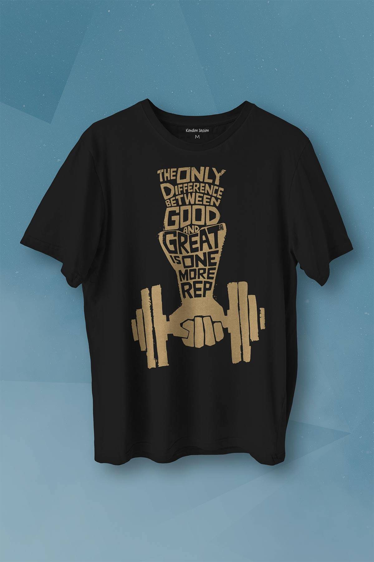 Fitness Top Gym Vücut Geliştirme Body Spor Baskılı Siyah Tişört Unisex