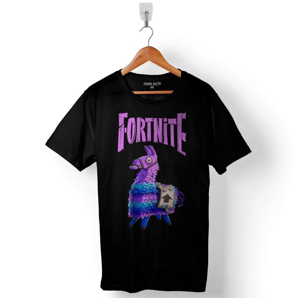 Fortnite Fort Nite Logo Lama Llama Baskılı Tişört Unisex