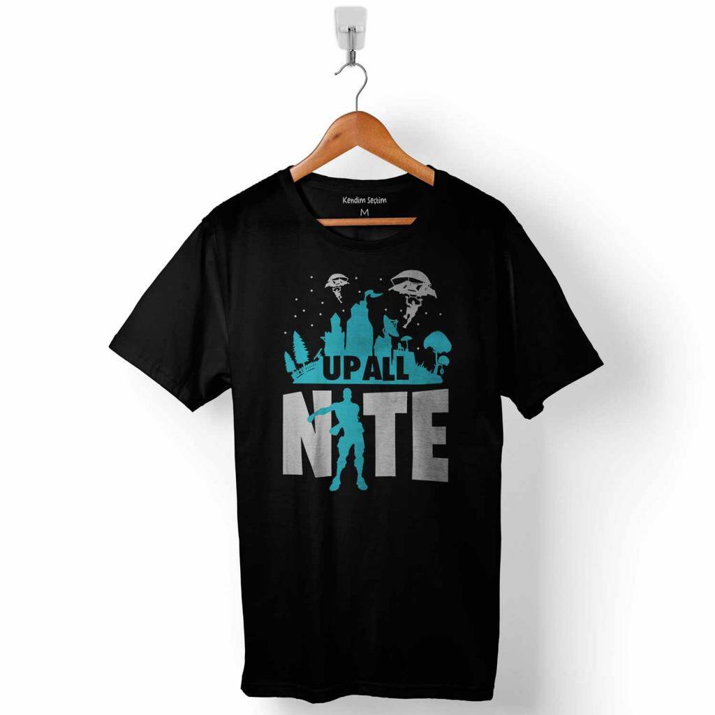 Fortnite Up All Nite Baskılı Tişört Unisex