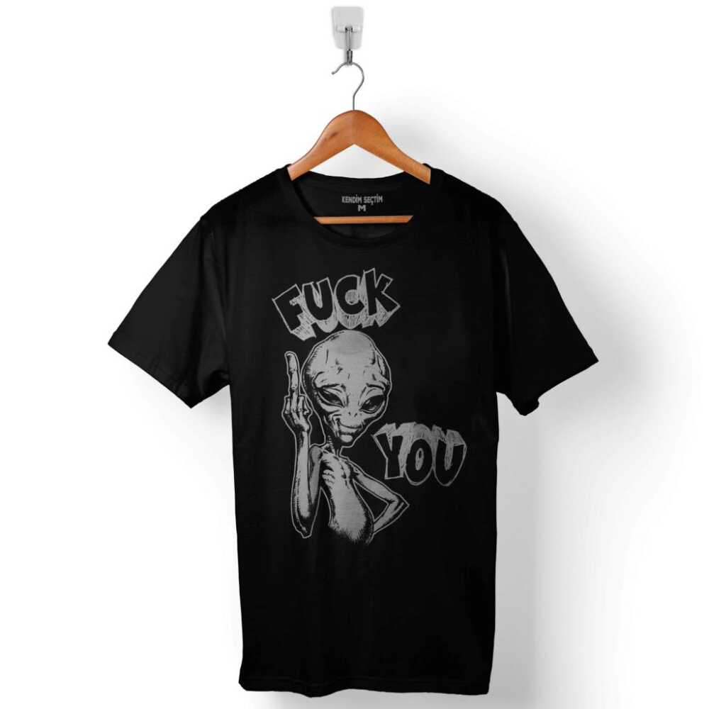 Fück You Fücking Marslı Uzaylı Martian Baskılı Tişört Unisex