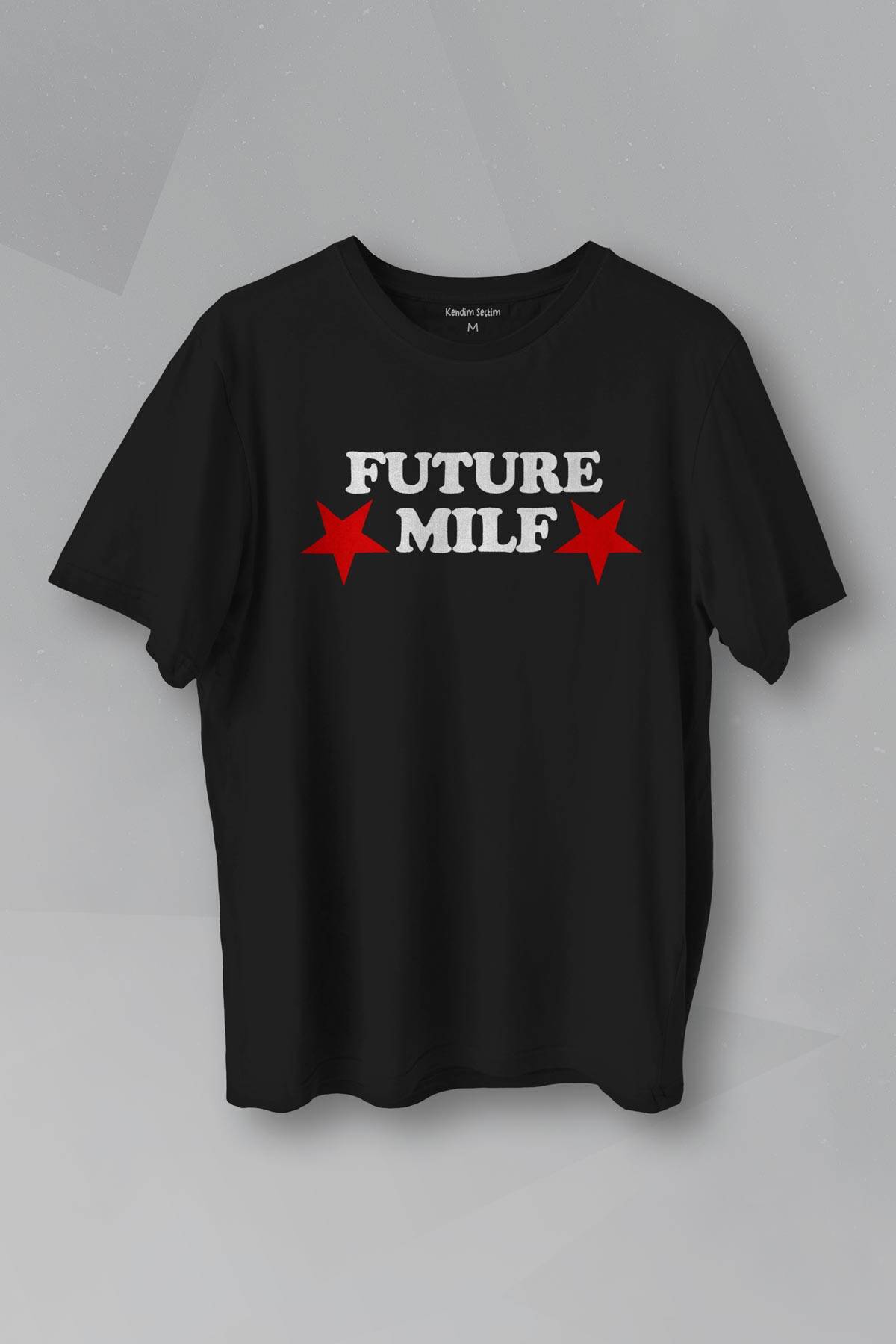 Future Milf Y2K Siyah Unisex Kadın Tişört