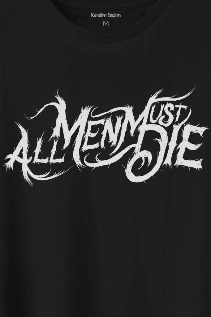 All Men Must Die Game Of Thrones Baskılı Siyah Tişört Unisex (1)