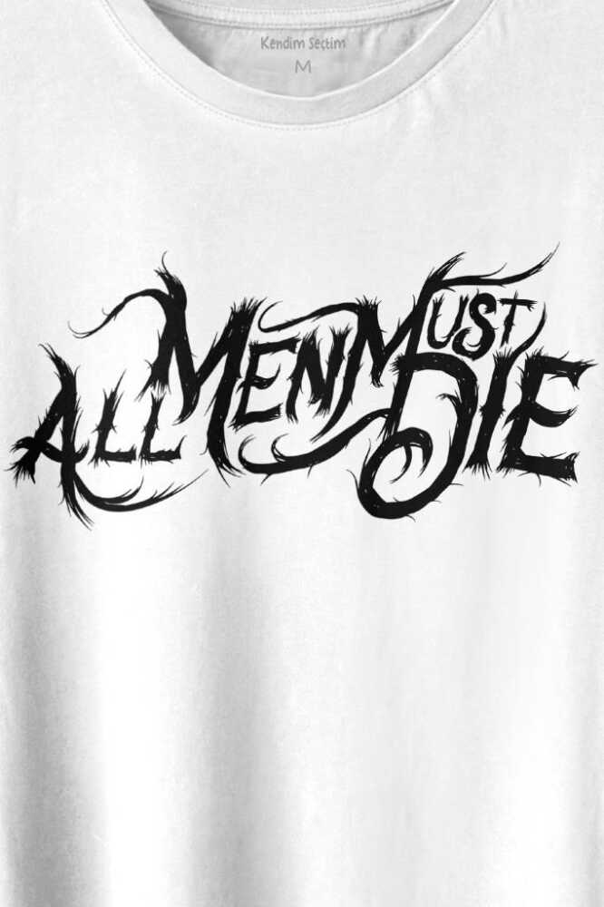 All Men Must Die Game Of Thrones Baskılı Beyaz Tişört Unisex (1)