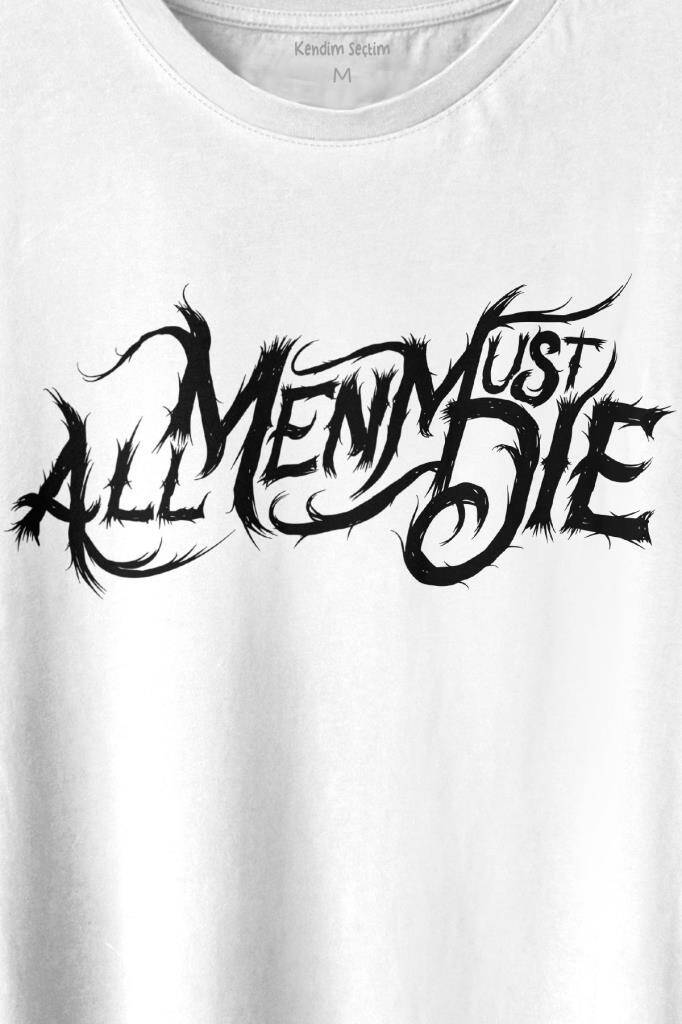All Men Must Die Game Of Thrones Baskılı Beyaz Tişört Unisex (1)