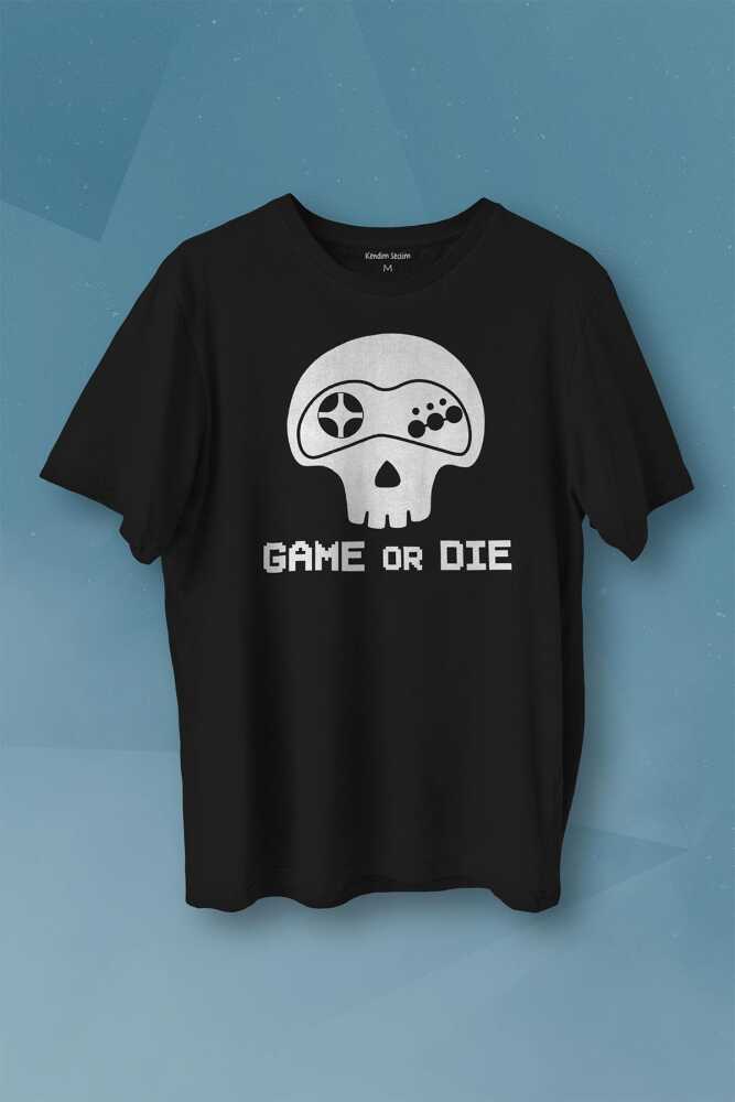 Game Or Die Midnight Club Oyun Dizi Film Baskılı Siyah Tişört Unisex