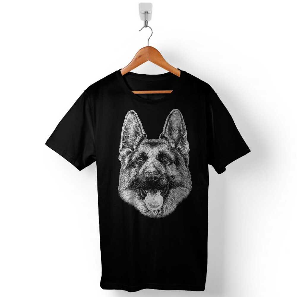 Alman Kurdu German Shepherd Police Dog Baskılı Tişört Unisex