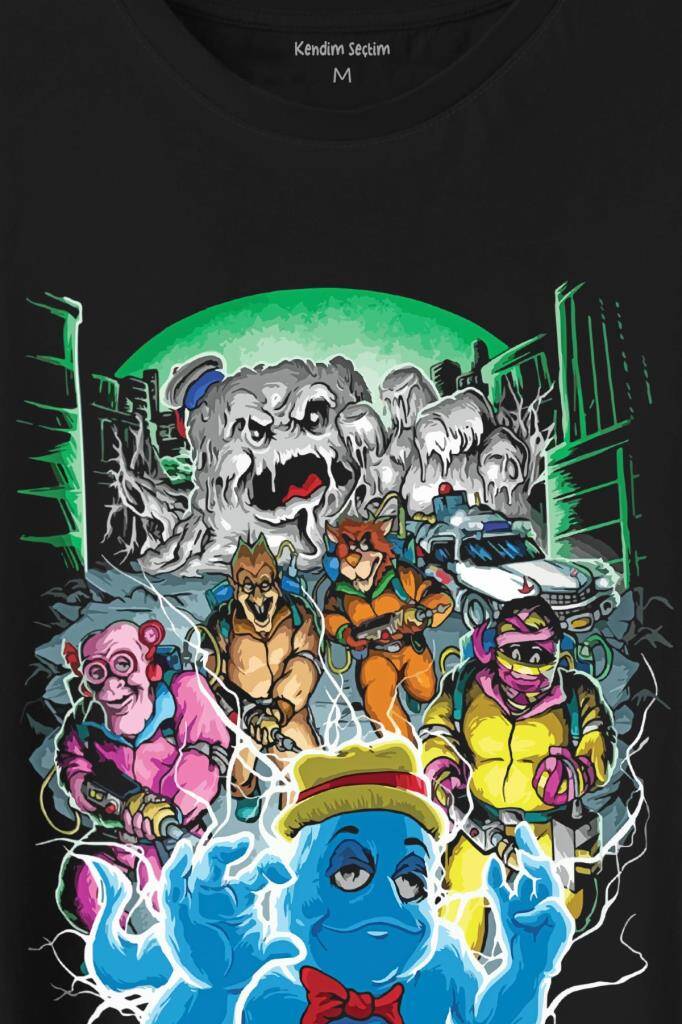Ghostbusters Hayalet Avcıları Cerealbusters Baskılı Tişört Unisex (1)