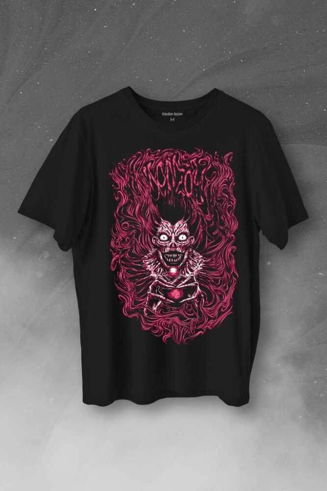 Girl Skull Kız Kadın Yaratık Vampir Baskılı Siyah Tişört Unisex