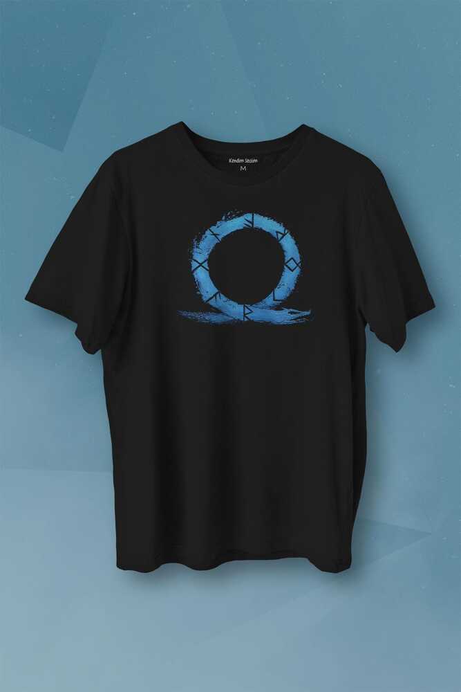 God of War Ragnarok Oyun Gamer Baskılı Siyah Tişört Unisex