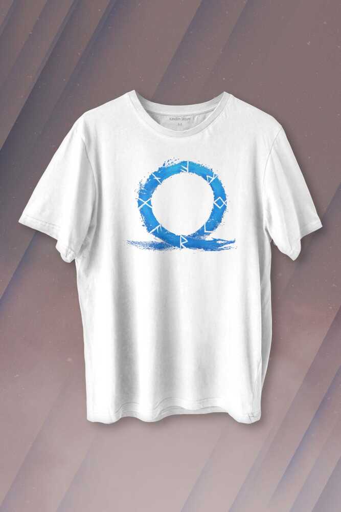 God of War Ragnarok Oyun Gamer Baskılı Beyaz Tişört Unisex