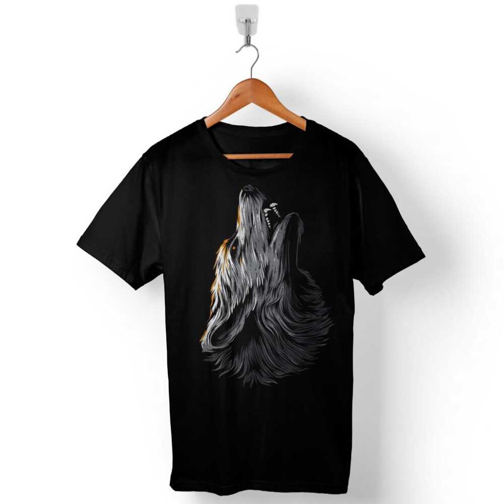 Göktürk Bozkurt Wolf Head Kurt Kafası Baskılı Tişört Unisex