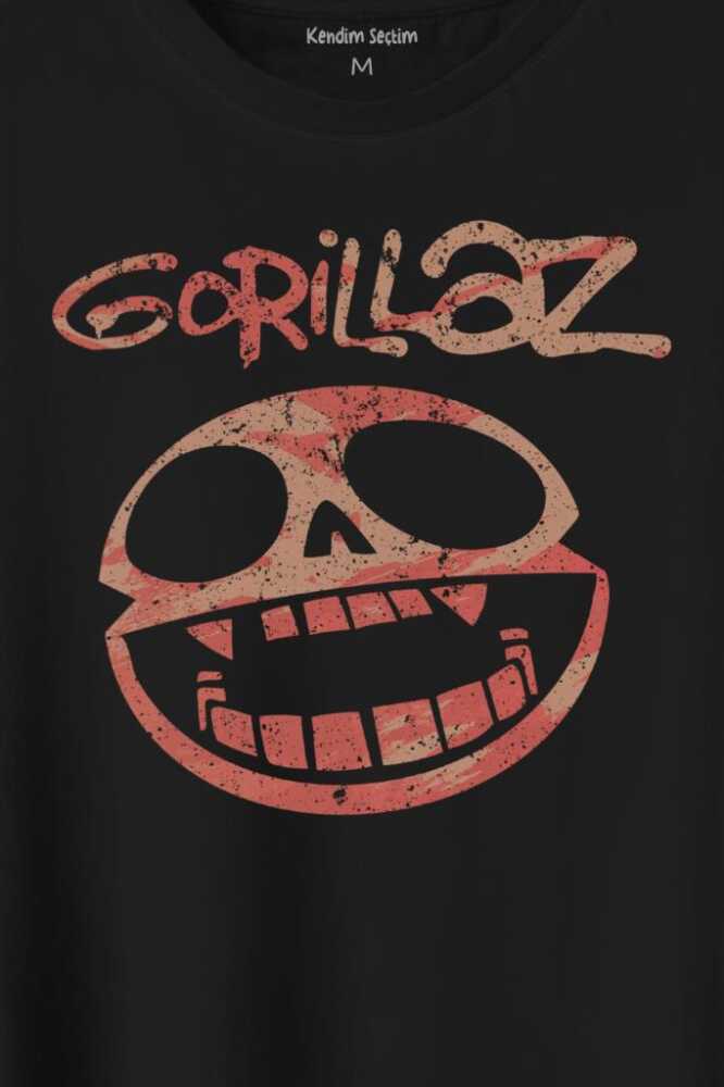 Gorillaz Rock Music Müzik Baskılı Tişört Unisex T-Shirt (1)