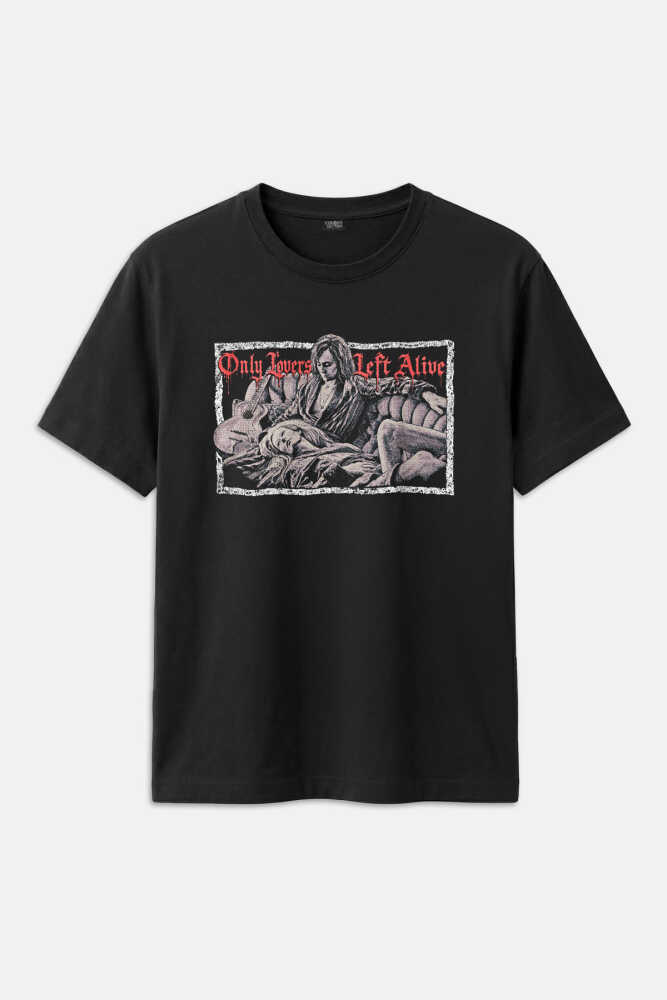 Gotik Vampir Film Jim Jarmusch Only Lovers Left Alive Sinema Siyah Regular Fit Unisex Tişört