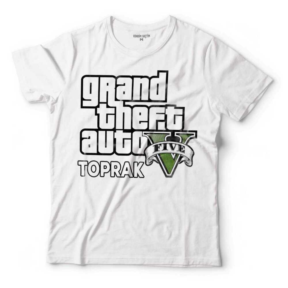 GTA 5 V FIVE GTA5 NICKNAME KİŞİYE ADINIZ ÖZEL İSİMLİ ÇOCUK TİŞÖRT