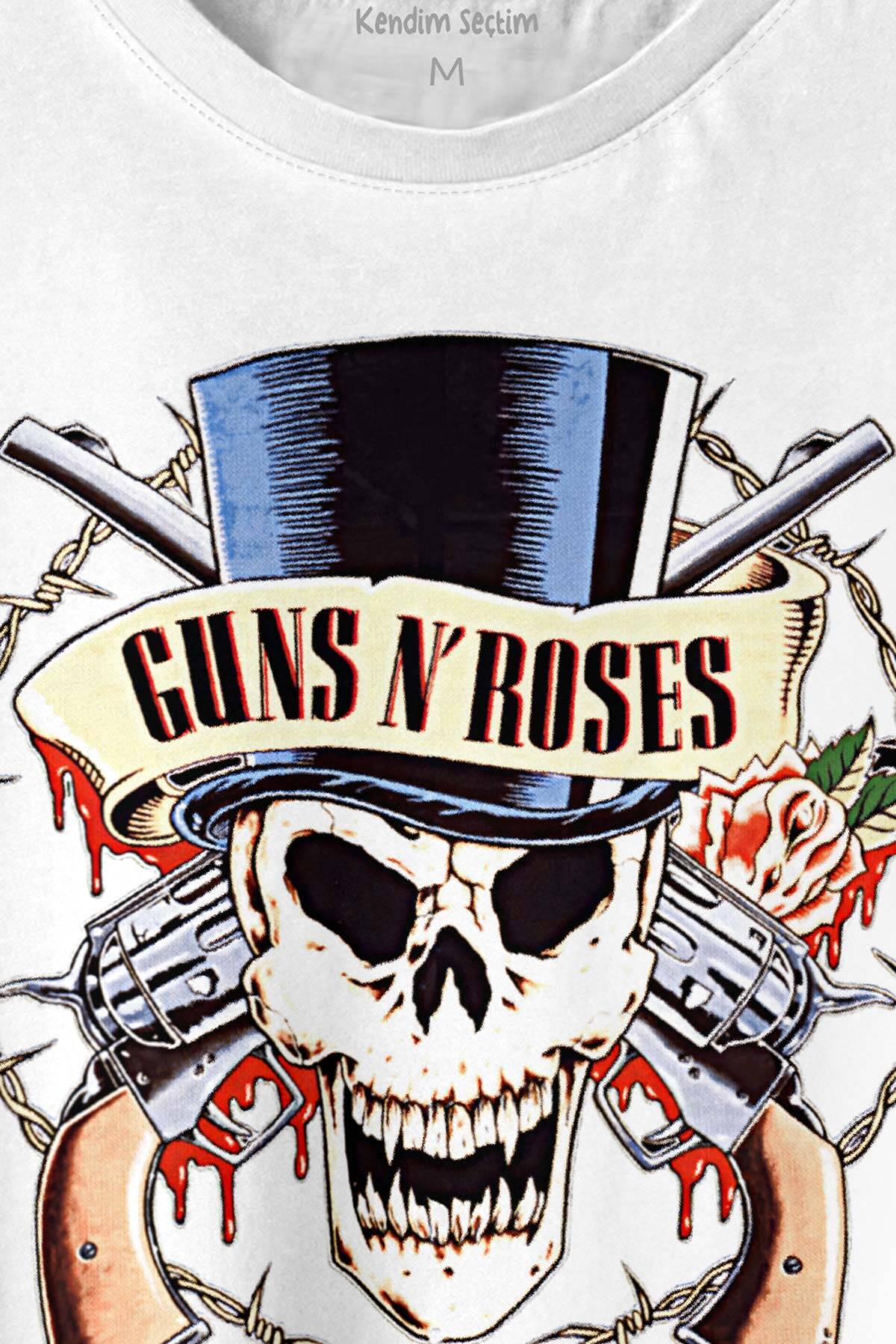 Guns N Roses And Rock Music Baskılı Tişört Unisex T-shirt (1)