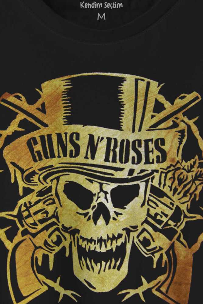 Guns N Roses And Rock Music Baskılı Tişört Unisex T-shirt (1)