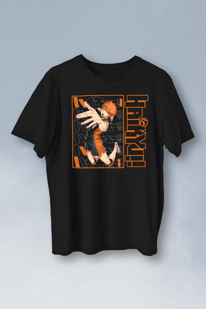 Haikyuu Fly Anime Baskılı Tişört Unisex T-Shirt