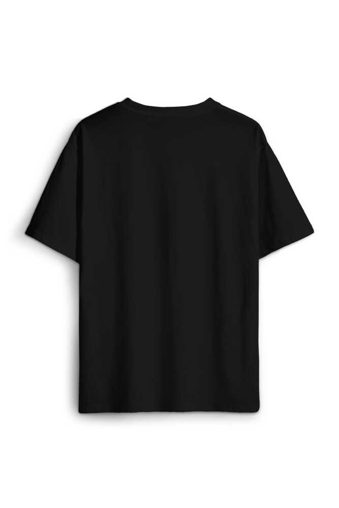Halloween Ghost Skateboard Skate Kaykay Hayalet Thrasher Korku Baskılı Oversize Siyah T-shirt - 3
