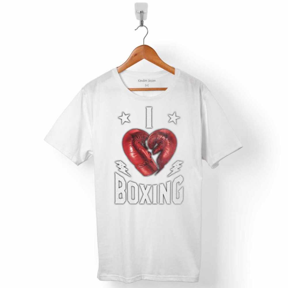 I Love Boxing Boks Ring Muhammed Ali Erkek Tişört