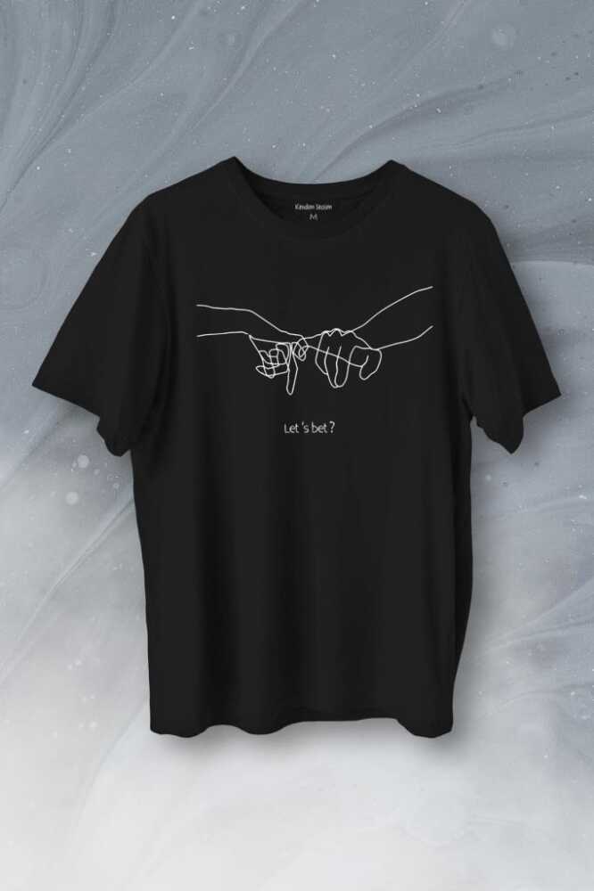 İddia Sevgili Minimal Baskılı Siyah Tişört Unisex