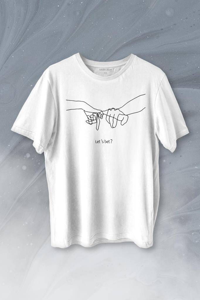 İddia Sevgili Minimal Baskılı Beyaz Tişört Unisex