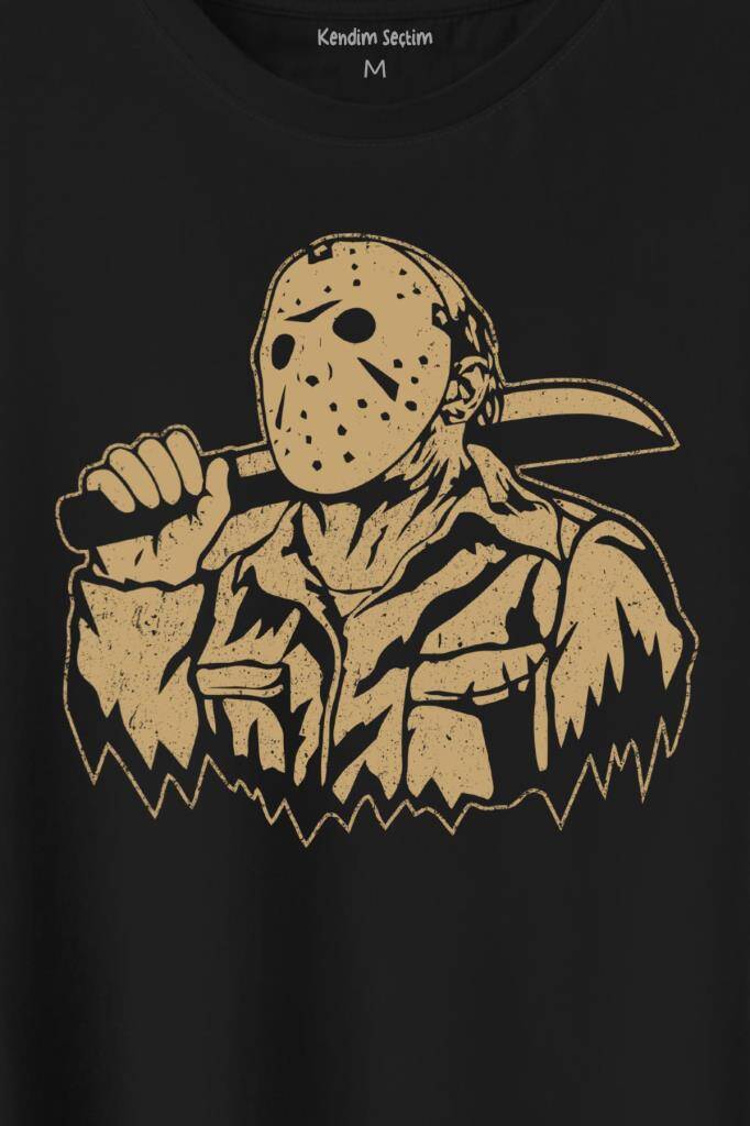 Jason 13. Cuma Korku Film Friday Baskılı Tişört Unisex T-Shirt (1)