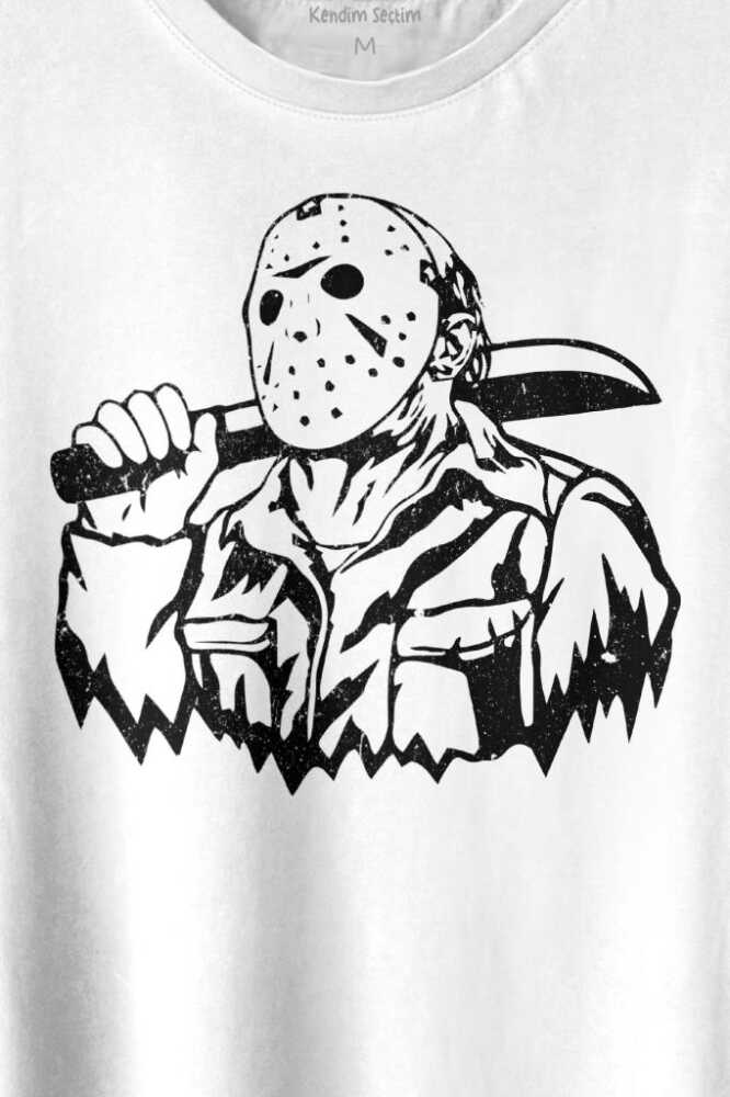Jason 13. Cuma Korku Film Friday Baskılı Tişört Unisex T-shirt (1)