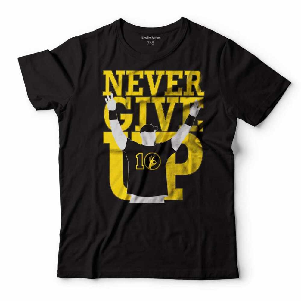 John Cena Never Give Up Logo WWE Amerikan Güreşi Çocuk Tişört