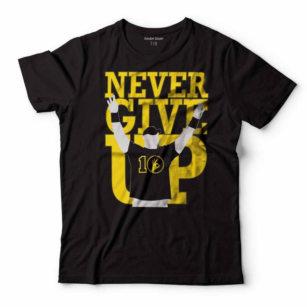 John Cena Never Give Up Logo WWE Amerikan Güreşi Çocuk Tişört