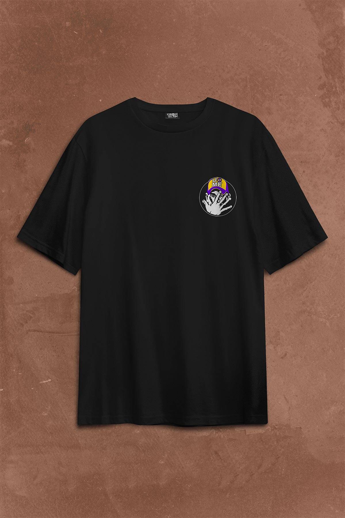 John Cena You Me Never Give Up Cenation Asla Pes Etme Sırt Ön Baskılı Oversize Tişört Unisex