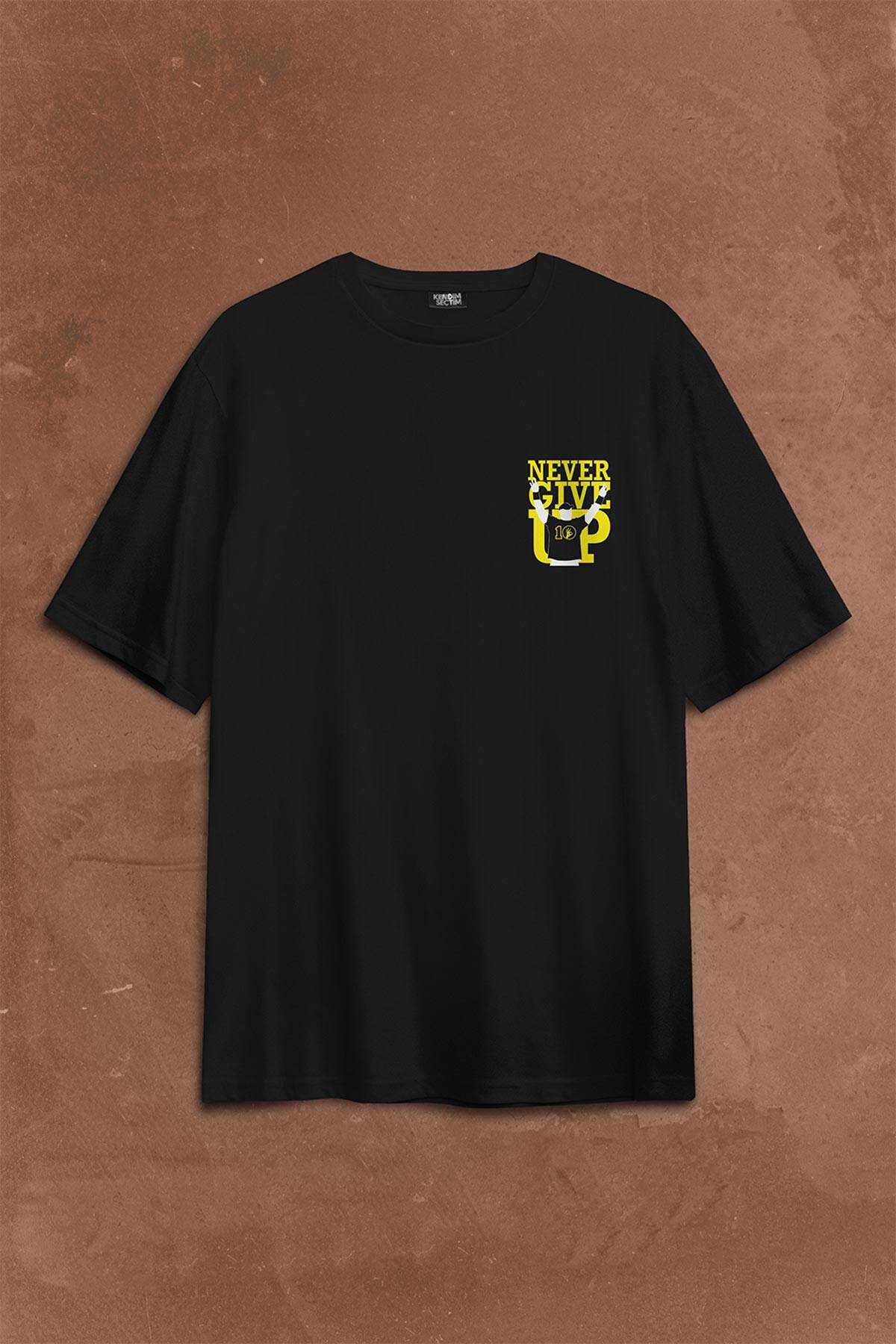 John Cena Never Give Up Cenation Asla Pes Etme Sırt Ön Baskılı Oversize Tişört Unisex