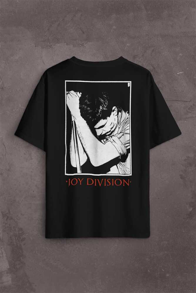 Joy Division Ian Curtis 90S Rock Punk Uk Sırt Ön Baskılı Oversize Tişört Unisex T-Shirt - 1